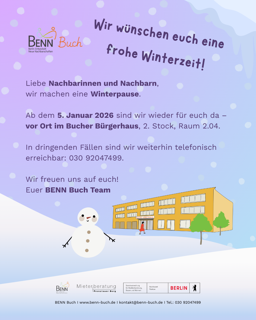 Winterpause BENN Buch 2025
