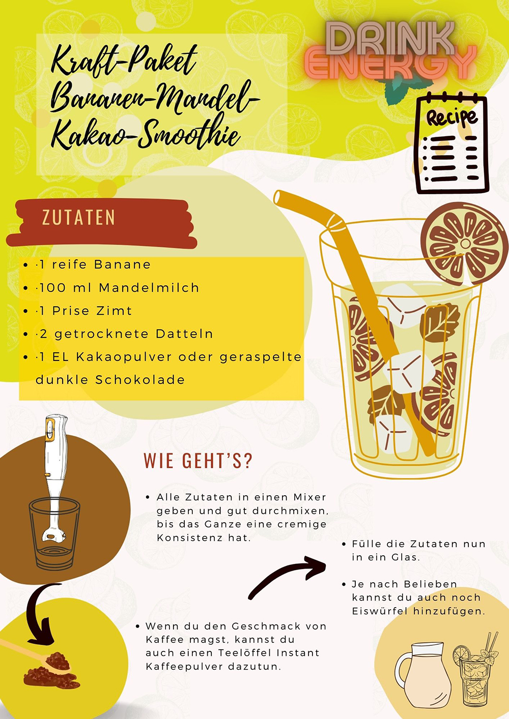 Rezept Energy Banane Mandel